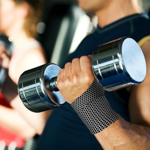 Pack van 2 Zwarte Pols Wacht voor links of rechts ademend hand Pols Rest Pols Ondersteuning Polsband voor mannen Sport bescherming 4