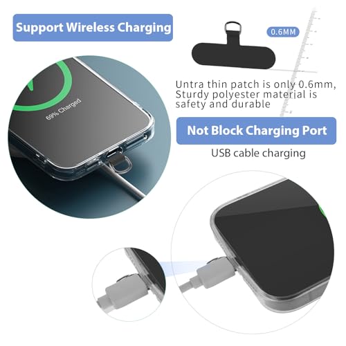 Crossbody telefoon Lanyard en polsband, verstelbare Nylon Neck Strap, multifunctionele telefoon Lanyards, universele ketting telefoon Lanyard met 2 Patch telefoon Accessoires voor de meeste smartphones 4