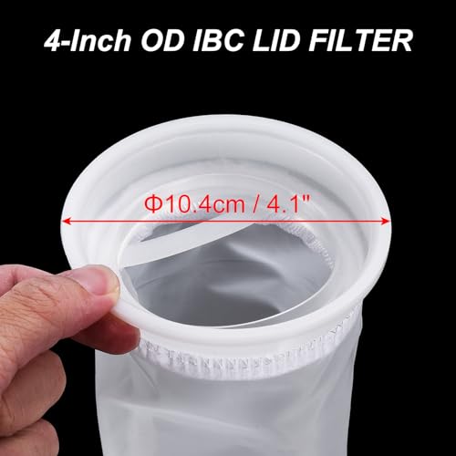 4" IBC Lid Filter 2 Pack 210mm Long Wasbaar Nylon Fine Mesh Filter IBC Tank Container Accessoires voor regenwater Tank Regen Tank Ton Barrel Cover 3