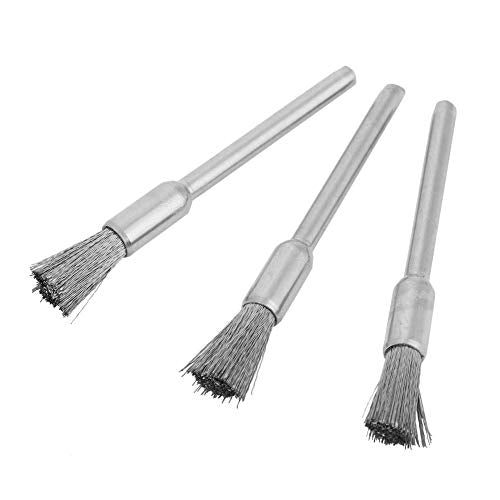 15st Staal Diameter Draadborstel 3mm Shaft Mini Polishing Tool voor metaal, hout, steen oppervlak reiniging ((3*5mm)