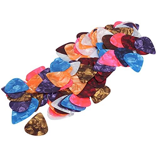 100 stuks Celluloid Picks - 0.46Mm, 0.71Mm, 0.96Mm - Duurzame en Draagbare elektrische en akoestische gitaar picks - Willekeurige kleuren - Essentieel 3