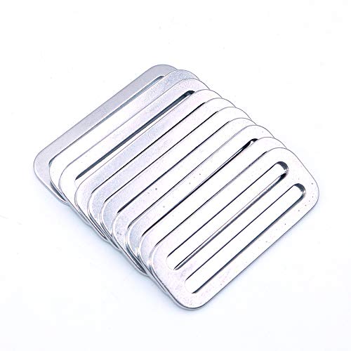 10Stuks Metalen Tri-Glide Slides Buckles Kit 50mm, Tri-Glide Slides Vierkante Ring Schuifrichters Buckles Webbing Belts Gesp voor riemtassen DIY Accessoires wit 3