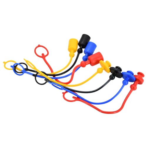 Zee 4 paar Hydraulische Quick Koppelen Mannelijke Stof Cover en Vrouwelijke Plug Cover PVC Rubber Rubber Stof Plugs met Remaining Ring (3/8)