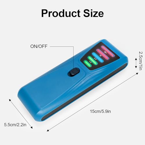EMF Meter draagbare magnetische velddetector, uitgebreide frequentiebereik en kleurrijke LED-indicatoren voor huishoudelijke apparaten, tv's, computers en celtorens (BLUE) 3