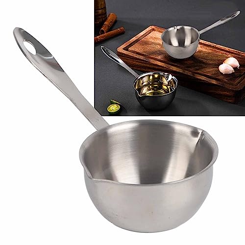 Butter Coffee Milk Warmer Mini Roestvrij stalen boter Smelten Pan Kleine Saucepan met inductie Bottom en Double Lip (150ML) 4