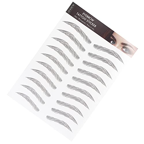 6D Eyebrow Tattoo Sticker Professional Waterproof Eyebrow Transfer Sticker Eyebrow Makeup Tool voor vrouwen en meisjes (zwart)(BLACK-07) 4