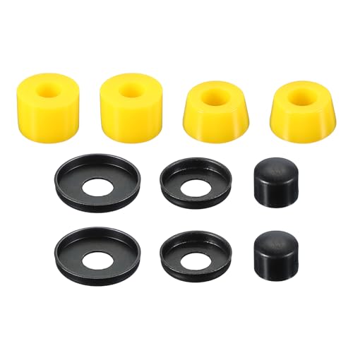 Skateboard Bushings, 90A PU Long-Board Truck Rebuild Kit Bushings Wasmachines Pivot Cups voor buiten skateboard onderdelen, geel