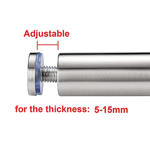 100x afstandhouders montage kleine onderdelen reclame glas acryl afstandhouders, roestvrij staal afstandhouders, 12X25mm, met schroef bevestiging accessoires 3