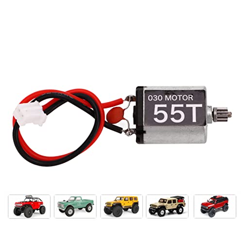 RC Car Motor, Low Noise 030 Motor RC Car Engine RC 55T Borstel Motor met 11T tandwiel voor AXIAL SCX24 1/24 3