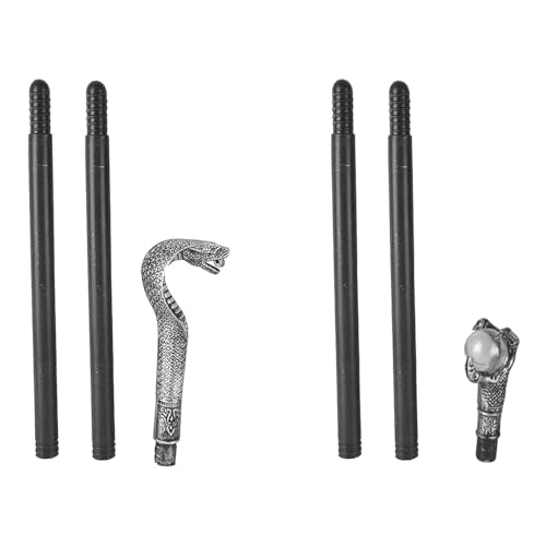 Zee 2 st. Slangenscepter King kostuum accessoires Egyptische farao scepter voor Halloween feest thema kostuum accessoires
