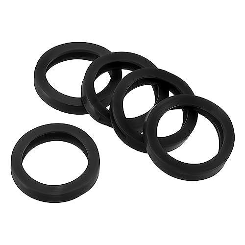 Key Caps Covers Ringen, 5 Pack 1.2" Sleutels Identifiers Covers Coding Tags Marker Ronde Siliconen Mouw voor Office House Appartement, Zwart