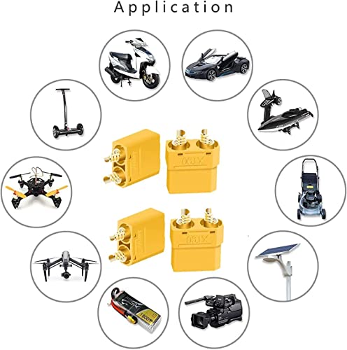20st 10 Paren XT90 Plugs, XT90 Man Vrouwelijke Connector, XT90H Batterijpluggen voor RC Lipo Batterij Helikopter Quadcopter (10 st XT60H Plug + 10 st XT60H Socket) Isolatiehoes 5