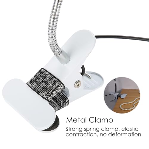 Clip Licht Wit Make-up Lamp LED USB Plug-In Opvouwbare Tattoo Lamp 2 Kleuren Verstelbaar voor make-up, Tattoo, Manicure, Lash, Extensions, Klemlamp, Bed, Kinderen, USB-leeslamp, Klem 4