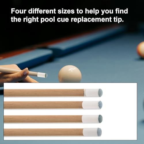 60Pcs Slip-On Pool Cue Dots, 4 maten Biljart Stick Sleeves Snooker en Pool Cue Point Reparatie Accessoires voor tafelonderhoud (9/10/12/13mm, 15S Per stuk) 4
