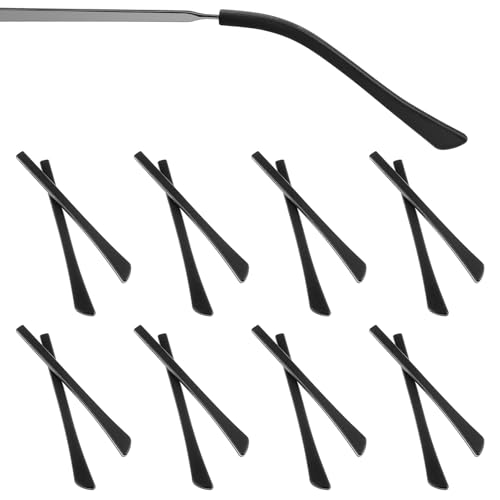 Glazen Bracket Covers 8 Paren Silicone Glazen Hackets Non-Slip Glazen Hacket voor Eyewear Reparatie Onderdelen (Zwart)
