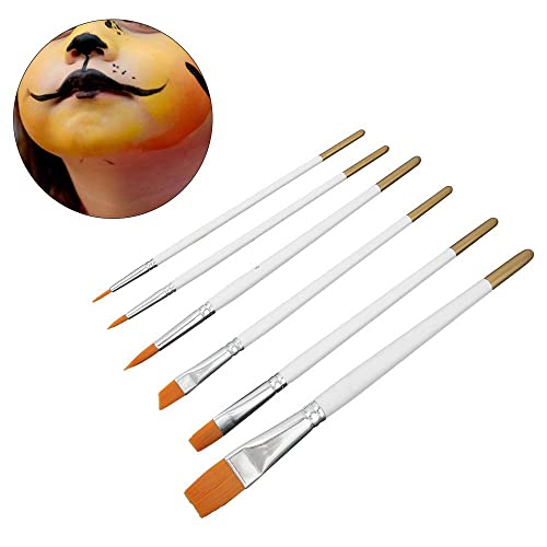 6 stukken borstelset Nylon borstelset voor acrylverf aquarel olie make-up Cosplay Party Flash Tattoo Body Painting Halloween
