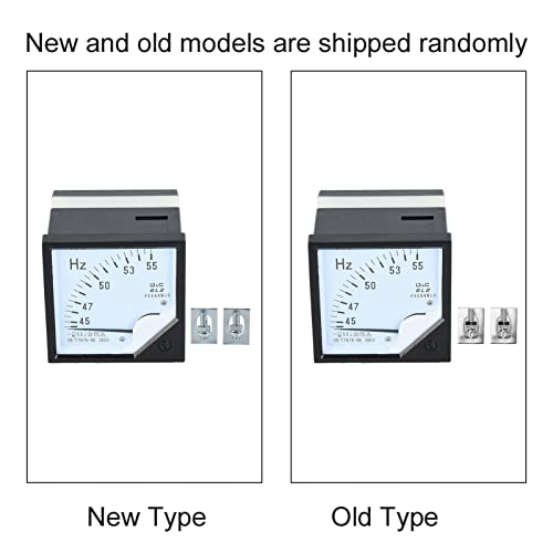 Vierkante paneelfrequentiemeter, 45-55Hz AC 380V 1.5 Hoge nauwkeurigheidsfrequentiemeter Power meter Switch Box Meter