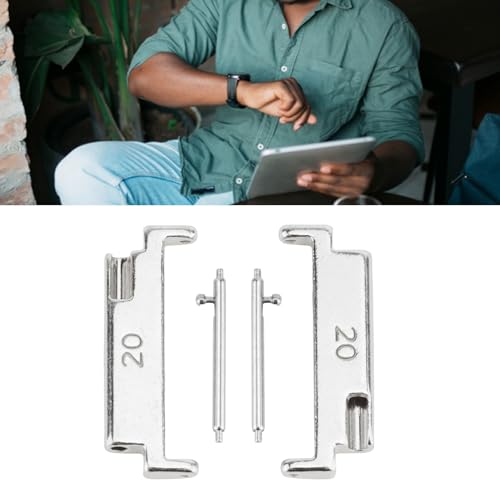 Metal Watch Band Adapter 20 tot 22mm Horlogeband Connector, eenvoudige schakelaar Spring Bars voor 20mm vervangen door 22mm Horlogeband