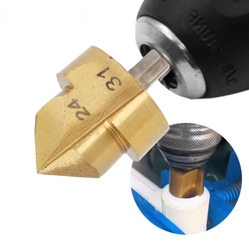 Boormachine voor professionele deburr-verzonken boor, boormachine voor het ontbramen van aanrecht, 32 cm met hexschank voor hout, bladdiameter 24-31 mm, gereedschap voor het afknippen van gaten 4