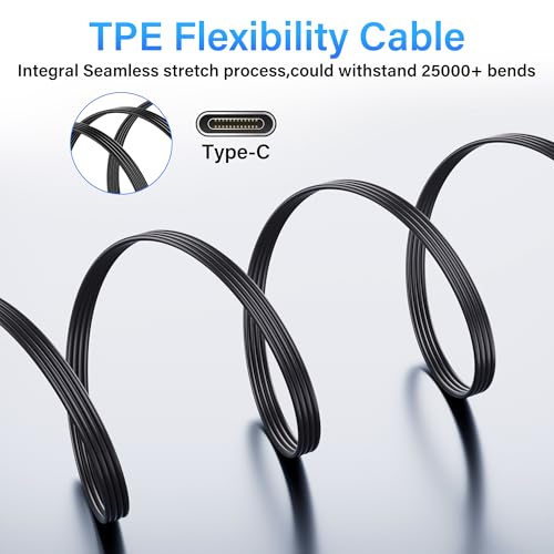 USB-C naar 4 USB-A Splitterkabel, USB 2.0 Extension Kabel met meerdere poorten opladen en gegevens synchroniseren, OTG-ondersteuning, 480Mbit/s Transfer 1m (S) 3