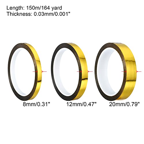 8mm 12mm 20mm Breedte 50m Prism Tape, Holografische Reflectieve Lijm voor DIY Art Crafts Inpakdecoratie, Goud