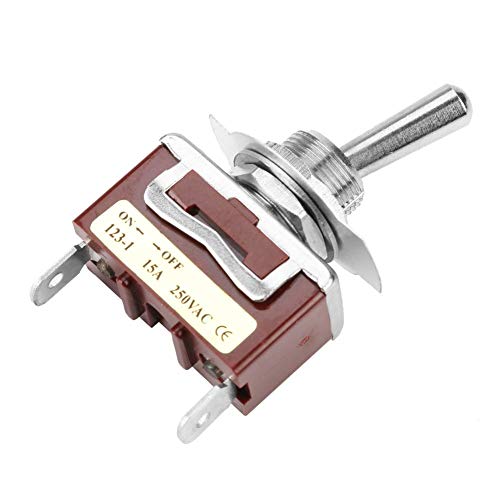 Rocker Switch 250V 15A, 2 Pin 2 Positie Aan/uit Tijdelijke Schakelschakelaar 12mm Montagegat