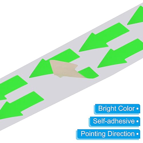 Pijl Stickers 1,2 x 0,6" 1000 stuks Zelfklevende kleur Coding Afdrukplaat Fluorescerend Groen 4