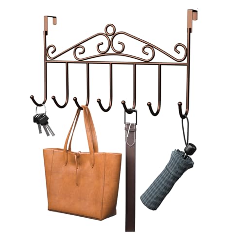 Over de deurhaken, Multifunctionele ijzeren deurhangers voor ophangen, Skidproof Over de deurhangers voor hangkleren, handdoeken, hoeden, rugzak 5