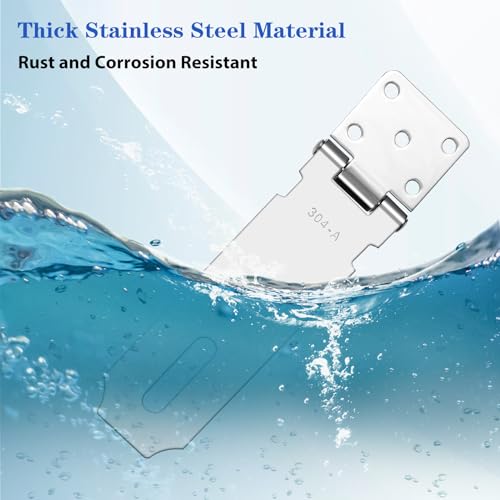 2 Stuks Deursloten Latch Lock, 15cm 304 Roestvrij stalen veiligheidspak slot Latch Latch met schroefjes voor de deur Vensterkast Huisdierkooi Toolbox Barn Fence 4