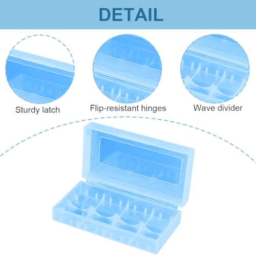 12 stuks opslagdozen voor 18650 16340 CR123A Batterijen, Portable Plastic Opbergbox voor 18650/16340/CR123A Batterijen voor reizen, Camping, Huis (blauw) 3