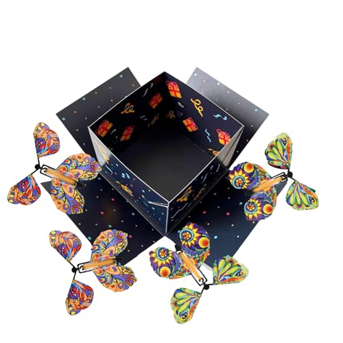Verrassingsdoos, vlinders, verrassingsdoos, creatieve doe-het-zelf verrassingsdoos, pop-up explosiedoos, verrassingsdoos voor verjaardag, gelukkige verjaardag 4