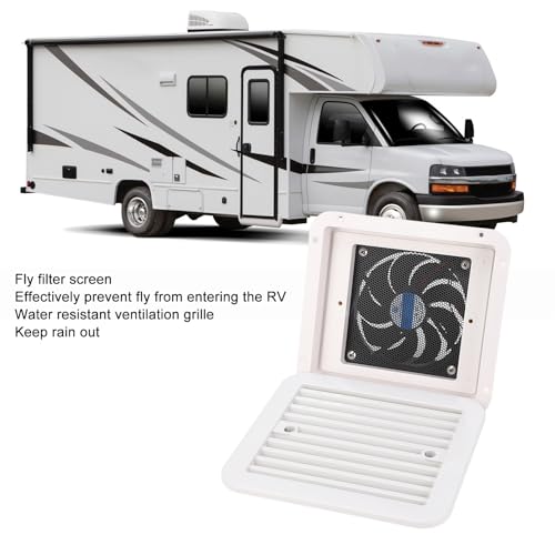 Uitlaatventilator RV, 205x185mm 12V zijventilatie enkele weg 3.6W zijventilatieventilator voor Caravan