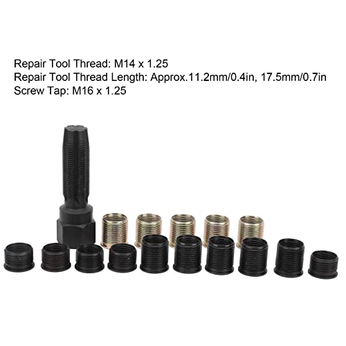 M14x1.25 Vonk Plug Schroef draad Reparatie Gereedschap Schroef klep Carbon Steel opnieuw gedraaid Set 4