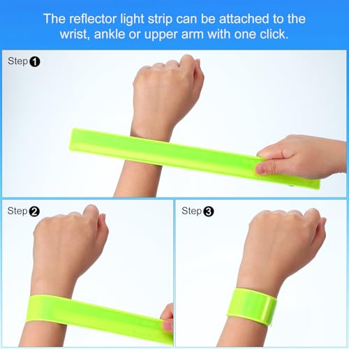 Reflectieve Bat Bands, Reflector Band, Snap Armbanden, Armbanden, Hoge zichtbaarheid, Veiligheidsreflectoren, Polsband, Strips voor Nacht Joggen, Fietsen, Rennen, Wandelen 4