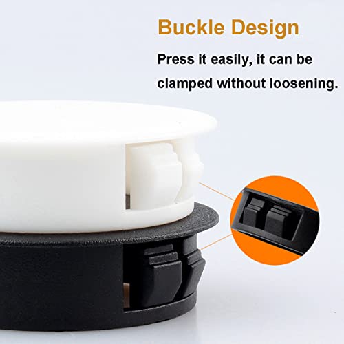 20 Pieces Hole Plugs, Ronde Plastic Plug, Klikbare Locking Hole Cover, Plastic Hole Plugs voor kabinetmeubilair, Zwart, 11mm 3