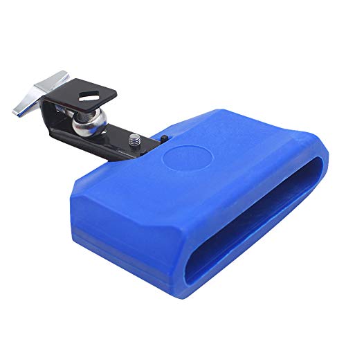 Cowbell for Drum Set Instelbare Bracket Plastic Muziek Percussie Blok Latin Drum Instrument (Blauw)