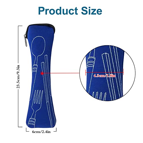 Cutlery Bag, 2-Piece Travel Cutlery Pouch, Lege Pouch voor Camping, Werk, School, Picknick (23,5 x 6 cm) 3