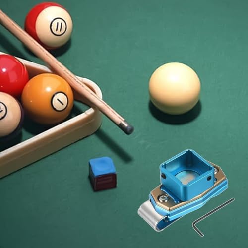 Accessoires voor biljartkeu-krijtouders van aluminiumleggering, bijpassende krijtjes in verschillende vormen [vierkant] Blauw Koffie 5