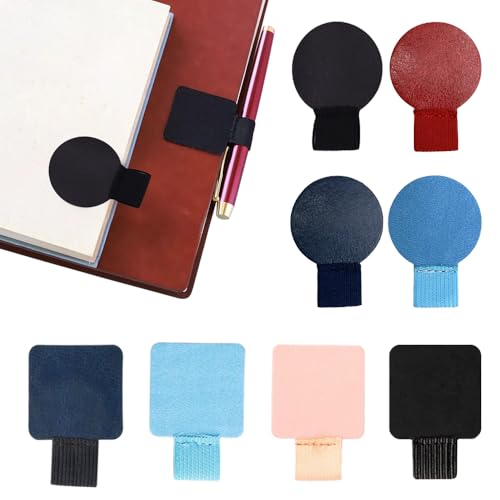 8Pcs Pen Loop Pen Houder Zelfklevende leren penhouder Zelfklevende Elastische Potlood Loop Notebook Zelfklevende Pen Ring voor Notebooks Dagboeken Tabletten Kalenders Planner Journals