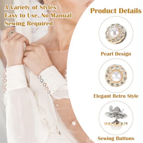 30 st. Bescheiden Pins: Pearl Brooch Cover Up Brooch Pins, Geen Naaiknopen-herbruikbaar, Onzichtbaar voor Blouses, Jurken en meer 3