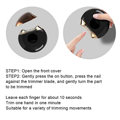 Elektrische Nail Clipper, Automatische Nail Polisher, Elektrische Nail Trimmer, Manicure Tool, Cordless Curved Design, Single Key Operation Portable Nail File Trimmer voor tenen en (zwart)