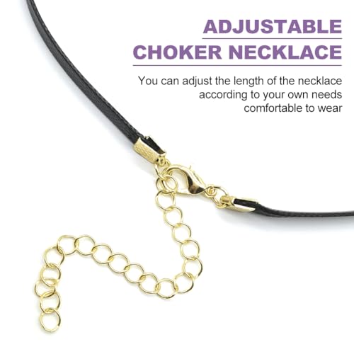 dames 2 stukken hart maan ketting Faux lederen verstelbare ketting voor vrouwen meisjes Faux lederen no edelsteen, Faux leder, geen edelsteen 3