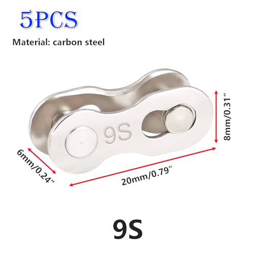 5 paar fietskettingconnectoren, fietskettingconnectoren, fietskettinglinks, 9 snelheid