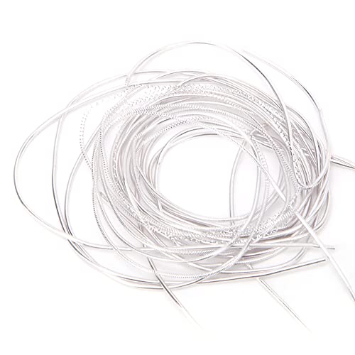 Franse kostbare metalen draad borduursel, Franse draad voor sieraden maken, zijde, borduren Draad Koper draad naaien Gloss 1.5mm Dia. Handleiding DIY SnarSand zilver