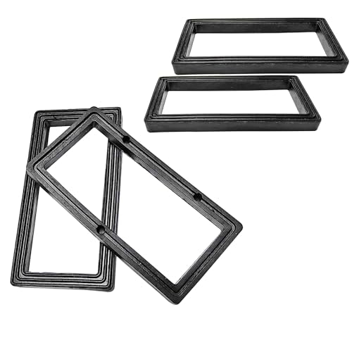 Verpakking van 4 rubberverzegelingsringen, platte afdichting, overloopafdichting, voor overloopkop en overloopkoppen (ASIN B0791XNZQX, B09YHKL23P), 73 x 37 x 6 mm