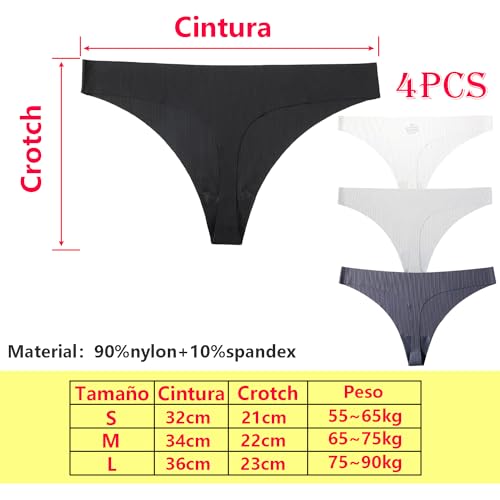 4 stuks ondergoed voor vrouwen, naadloos ondergoed met hoge / lage waist, naadloos ondergoed, Kant damesbroek, ijs zijde ondergoed