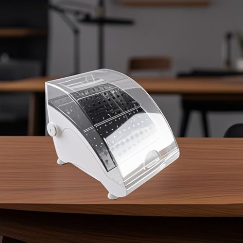 Tandheelkundige boorhouder met tray, het reinigen van Container, Ronde Diamond Oral Care Gereedschap voor Naaldinstrumenten, Boor Bits, Zwart 5