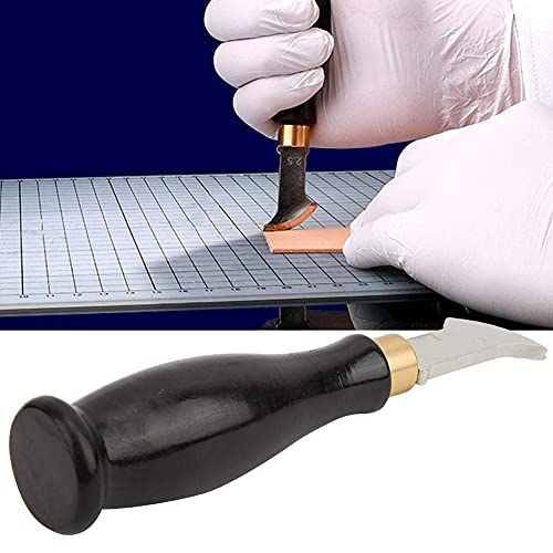 Lederen rand Vouw Sandalwood Handle Lederen Rand Marker Craft DIY Tool Lederen Crimping Tool Grootte:1mm-2,5mm (2,5mm)