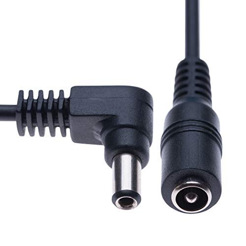 DC Power Extension Kabel rechtse hoek 2.5mm/5.5mm Male to Female Connector 1m/3.3ft Connector CCTV Power Cord Adapter Compatibel met CCTV Security Camera, IP Camera, DVR Standalone, LED, Monitors