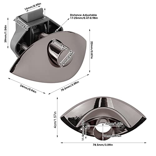 Ladeknop slot Keyless kabinet deur duw slot zinklegering Pushknop Latch voor Marine boot RV 12-25mm houten kast deur (Donker grijs)